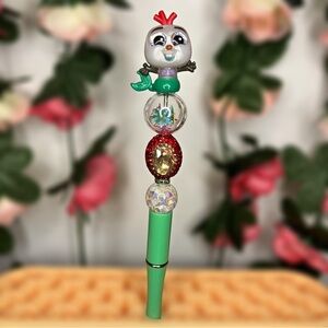 Olaf Presents Ariel The Little Mermaid Repurposed Doorable Handmade Beaded Pen